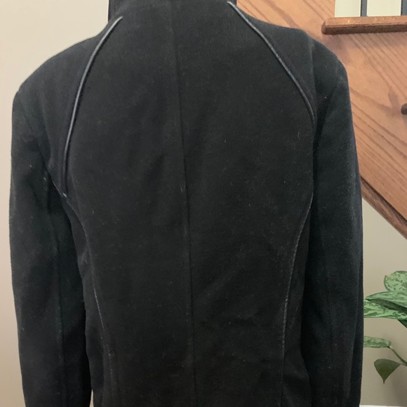 Knee Length Coat with faux leather detail - Picture 6 of 8